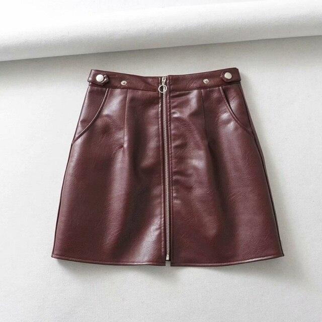 Women S Sexy Brown Leather Vest